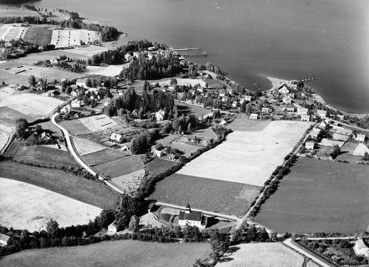 Kapp, Østre Toten. Flyfoto. Foto Normann 1946-1950. - Anno ...